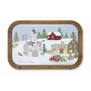 Melrose International 76092DS - Rustic Church with House and Truck Holiday Decor