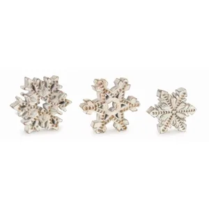 Melrose International 76781DS - Charming Snowflake Figurines Set - 6H Resin Decor