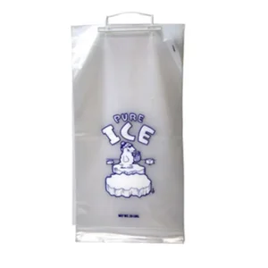 International Plastics Inc PB-ICE-20PW - Polar Bear 20 lb Wicketed Ice Bags - Pure Ice