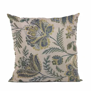 Plutus Brands PBRA2442-2030-DP - Luxury Blue Floral Throw Pillow - 20" x 30"