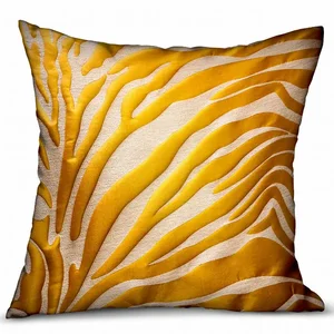 Plutus Brands PBRA2341-2030-DP - Luxury Orange Zebra Print Throw Pillow - 20" x 30"