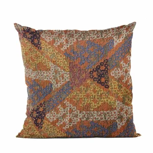 Plutus Brands PBRA2404-2036-DP - Plutus Multi-Color Lines Fret Luxury Throw Pillow - King Size