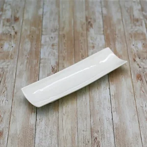 Wilmax WL-992626/A - Set of 6 Rectangular White Serving Dishes - 11" x 3"