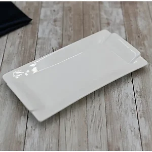 Wilmax WL-992647/A - Elegant Rectangular Platter - White Ceramic 13.5 x 7