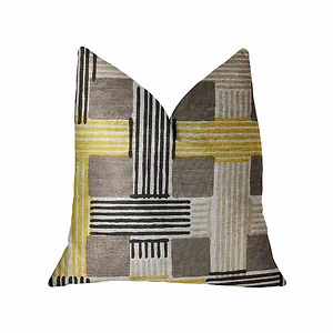Plutus Brands PBRA2271-2222-DP - Plutus Hummingbird Isle Luxury Pillow in Yellow, Beige, Gray