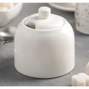 Wilmax WL-995017/A - Elegant White Porcelain Sugar Bowl - 9 oz