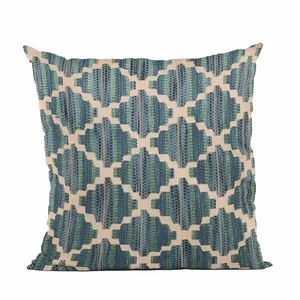 Plutus Brands PBRA2446-2626-DP - Plutus Blue Zig Zag Cut Diamond Throw Pillow - Luxury Design