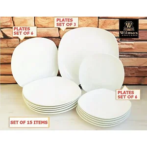 Wilmax WL-555003 - 15-Piece Hipster Entertaining Set - White Porcelain