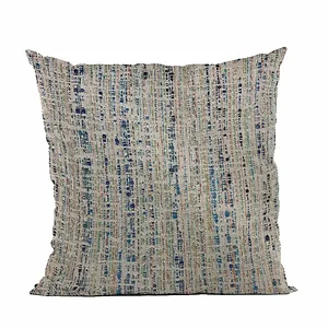 Plutus Brands PBRA2460-2626-DP - Plutus Blue Mixed Stripe Luxury Throw Pillow 26x26
