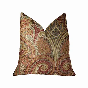 Plutus Brands PBRA2274-2626-DP - Multicolor Paisley Throw Pillow - Luxury Cotton Decor