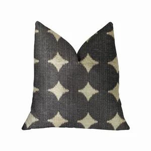 Plutus Brands PBRA2255-2020-DP - Luxury Black and Beige Throw Pillow - Geometric Design