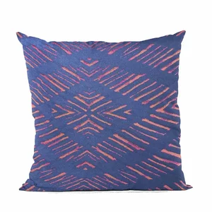 Plutus Brands PBRA2419-2222-DP - Luxury Blue Abstract Hypno Throw Pillow 22" x 22"