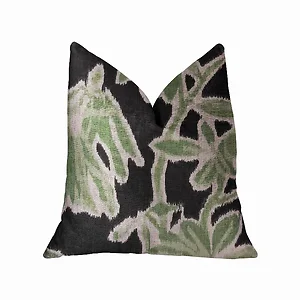 Plutus Brands PBRA2226-1818-DP - Luxury Double-Sided Green, Black & Beige Throw Pillow