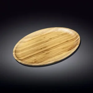Wilmax WL-771067/A - Set of 6 Oval Bamboo Platters 12" x 8" | Eco-Friendly