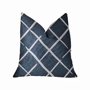Plutus Brands PBRA2232-2030-DP - Plutus DaVinci Blue & White Luxury Throw Pillow - 20" x 30"