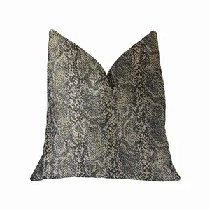 Plutus Brands PBRA2323-1616-DP - Luxury Blue and Gold Double Sided Throw Pillow