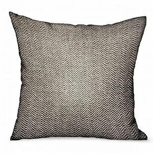 Plutus Brands PBRAO112-2222-DP - Plutus Jagged Ash Gray Chevron Luxury Outdoor/Indoor Pillow