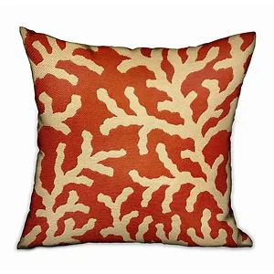 Plutus Brands PBDU1905-2026-DP - Plutus Fire Ridge Orange Floral Throw Pillow - Luxury Design