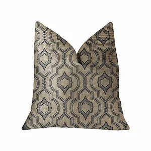 Plutus Brands PBRA2247-2026-DP - Plutus Anise Black and Beige Designer Throw Pillow