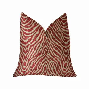 Plutus Brands PBRA2292-2626-DP - Edgy Red Luxury Throw Pillow - Plutus Oasis Waves