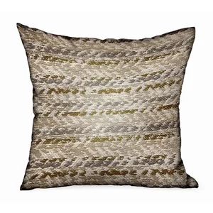 Plutus Brands PBDUO101-2222-DP - Plutus Antique Zane Brown Dobby Luxury Throw Pillow