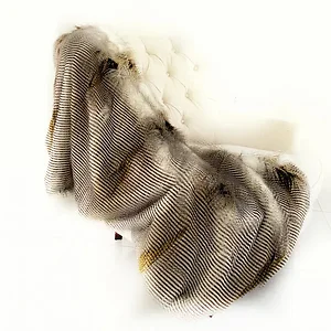 Plutus Brands PBSF1516-6090-TC - Luxurious Gray and Gold Faux Fur Throw Blanket