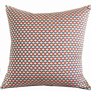 Plutus Brands PBRA2299-2026-DP - Opulent Geometric Throw Pillow in Orange and Beige