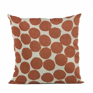 Plutus Brands PBRA2426-2020-DP - Luxury Red and Beige Dot Throw Pillow - 20" x 20"
