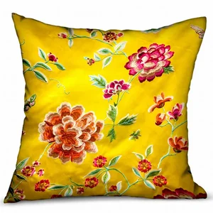 Plutus Brands PBRA2343-2020-DP - Plutus Heavenly Peonies Yellow Floral Throw Pillow