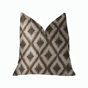 Plutus Brands PBRA2315-2222-DP - Plutus Casa Nova Luxurious Brown Throw Pillow - 22x22