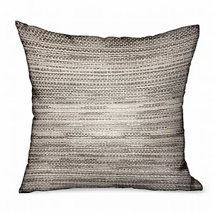 Plutus Brands PBRAO101-1616-DP - Plutus Silver Lake Weave Solid Silver Luxury Throw Pillow