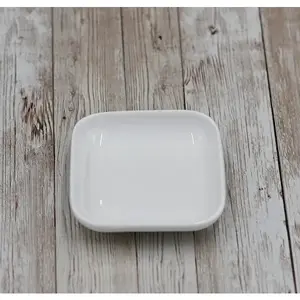 Wilmax WL-992676/A - Set of 12 White Square Serving Dishes - 3.5 x 3.5 Inches