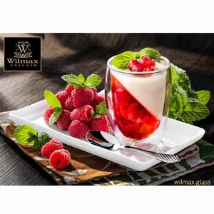 Wilmax WL-555059 - Elegant Double-Walled Dessert Serving Set for Two