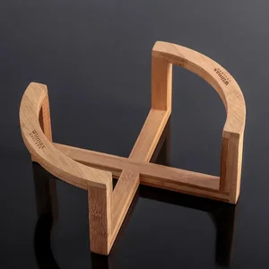 Wilmax WL-771107/A - Elegant Bamboo Bowl Stand 10.5 x 4.5 for Stylish Displays