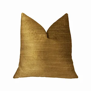 Plutus Brands PBRA2295-2026-DP - Plutus Beverly Gold Double-Sided Luxury Throw Pillow