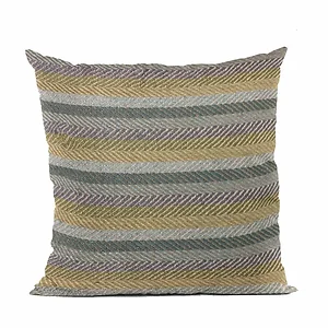 Plutus Brands PBRA2468-1616-DP - Plutus Blue Tracks Stripe Luxury Accent Pillow