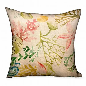 Plutus Brands PBDU1910-2424-DP - Plutus Underthesea Floral Luxury Throw Pillow - Multi