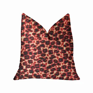 Plutus Brands PBRA2326-2026-DP - Elegant Plutus Crimson Cheetah Luxury Throw Pillow