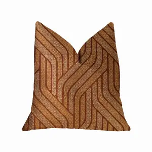 Plutus Brands PBRA2303-2626-DP - Geometric Orange Luxury Throw Pillow - 26" x 26"