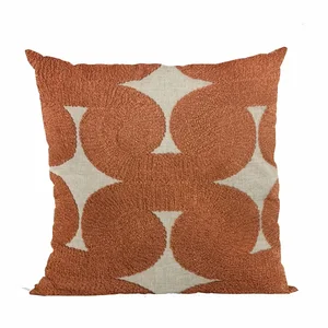 Plutus Brands PBRA2437-1818-DP - Plutus Red Maze Dot Luxury Decorative Throw Pillow