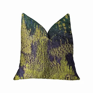Plutus Brands PBRA2330-2026-DP - Luxury Abstract Throw Pillow in Emerald Rainforest Colors