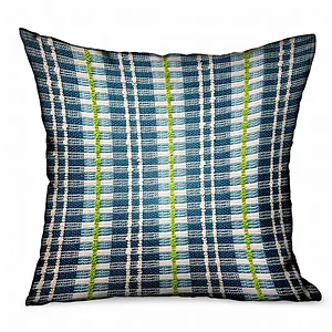 Plutus Brands PBRAO121-2222-DP - Luxury Blue Stripes Sunbrella Indoor/Outdoor Throw Pillow