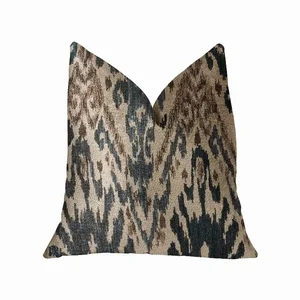 Plutus Brands PBRA2214-1220-DP - Plutus Kaveh Elegant Ikat Throw Pillow - Green/Brown