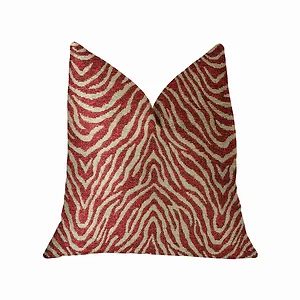 Plutus Brands PBRA2292-2424-DP - Luxury Red Oasis Waves Throw Pillow - 24"x24"