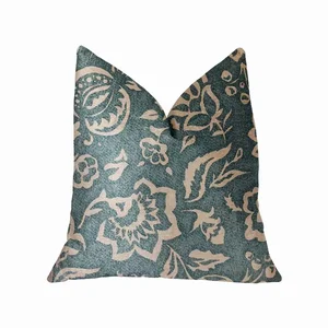 Plutus Brands PBRA2230-2424-DP - Plutus Elsi Pom Blue & Beige Decorative Throw Pillow