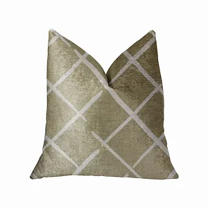 Plutus Brands PBRA2229-2026-DP - Plutus DaVinci Beige & Brown Geometric Throw Pillow