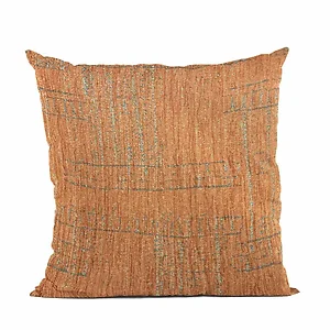 Plutus Brands PBRA2413-2626-DP - Geometric Orange Luxury Throw Pillow - Handmade in USA