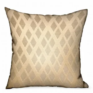 Plutus Brands PBDUO114-1818-DP - Luxury Geometric Brown Outdoor/Indoor Throw Pillow - 18"x18"