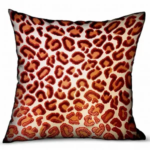Plutus Brands PBRA2348-1220-DP - Luxury Red Velvet Cheetah Print Throw Pillow