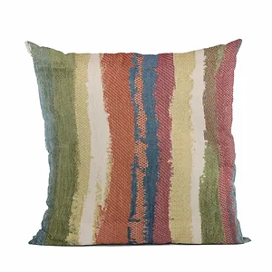 Plutus Brands PBRA2405-2020-DP - Plutus Multi-Color Cuba Stripe Luxury Throw Pillow 20" x 20"